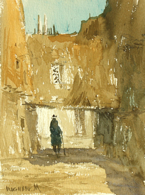 Aquarelle signée Ulughbek